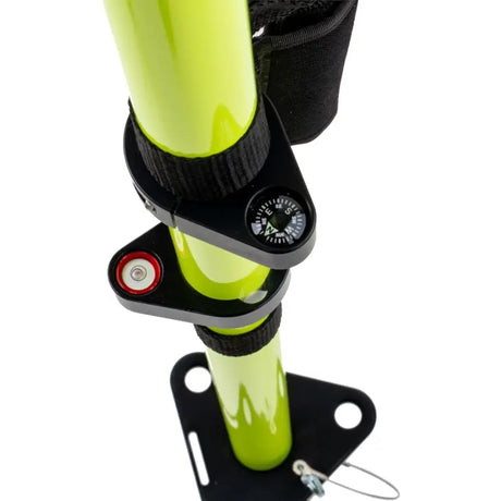 SECO 5119-00-FLY Flo Yellow Graduated Collapsible GPS Antenna Tripod Close Up Vial and Compass