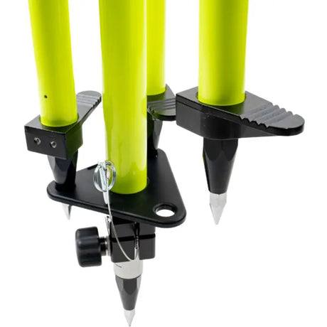 SECO 5119-00-FLY Flo Yellow Graduated Collapsible GPS Antenna Tripod Close Up Bottom Feet
