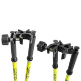SECO 5217-04-FLY Thumb-Release Anti-Crush Bipod  Flo Yellow, Close up