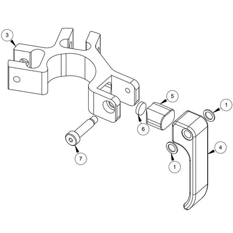 SECO 5217-50-RED Quick Lever Bipod with Thumb-Release Legs Schematics