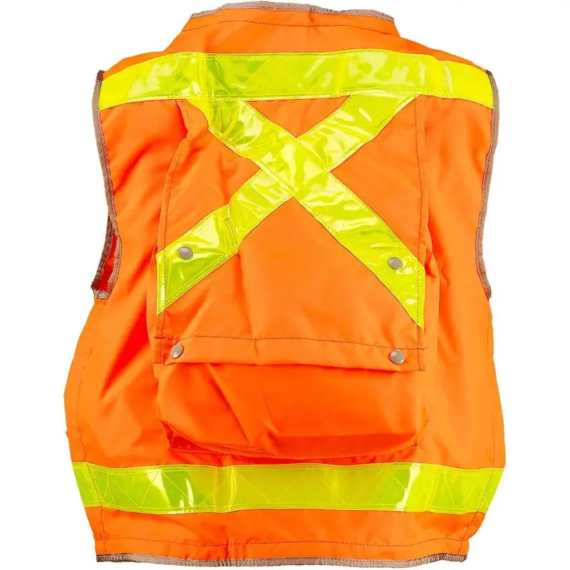 SECO 8068 ANSI and ISEA Class 2 Safety Utility Vest, Orange, Back