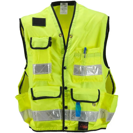 SECO 8068 ANSI and ISEA Class 2 Safety Utility Vest, Flo Yellow