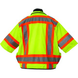SECO 8365 ANSI ISEA Class 3 Safety Utility Vest, Flo Yellow, Back