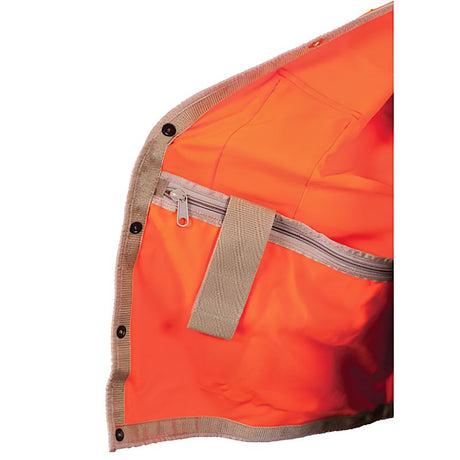 SECO 8265 Safety Utility Vest, Class 2, Flo Orange, Surveyors Vest Inner Pocket Close