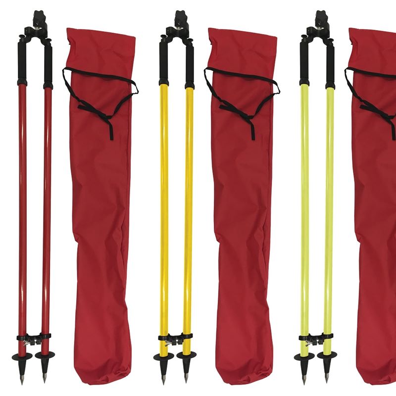 SECO 5217-40 Construction Series Thumb-Release Bipod Red, Yellow, Fl Yellow