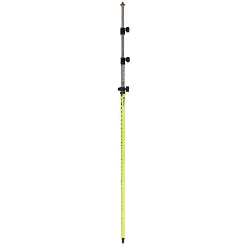  SitePro 07-4715-TMA-FY  15'ft  Twist-Lock Prism Pole with Dual Graduation & Adj. Top, Flourescent