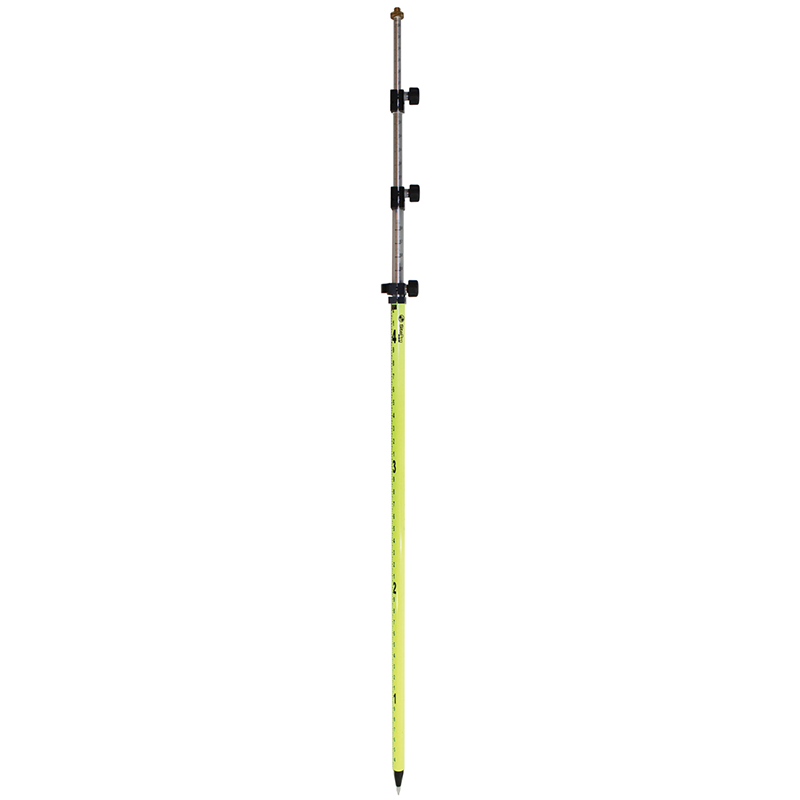 SitePro 07-4715-TMA-FY 15 ft Twist-Lock Prism Pole | 10ths & Metric