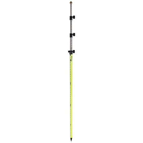  SitePro 07-4715-TMA-FY  15'ft  Twist-Lock Prism Pole with Dual Graduation & Adj. Top, Flourescent