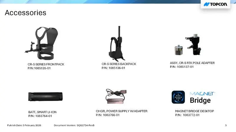 Sokkia SR-S2 Handheld 3D Scanner Back Optional Accessories