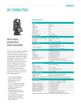 Sokkia iX-1500 700 Robotic Total Station 1074136-01 Data Sheet