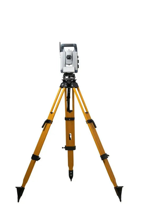 Spectra Geospatial FOCUS 50 Robotic Total Station on Tripod Back Sight View