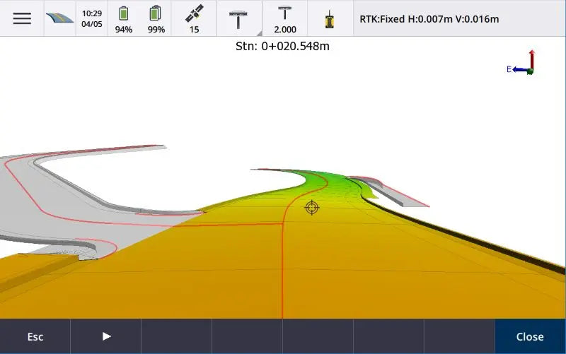 Spectra Geospatial Origin Survey Software Roading Example FOV