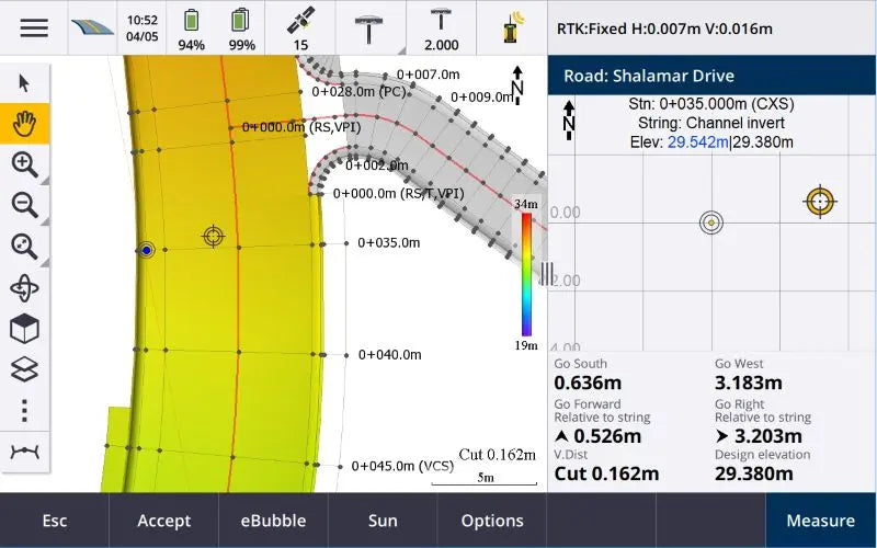 Spectra Geospatial Origin Survey Software Roading Example