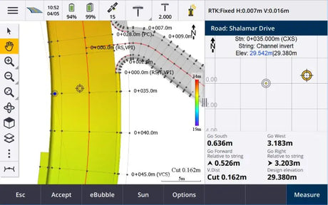 Spectra Geospatial Origin Survey Software Roading Example