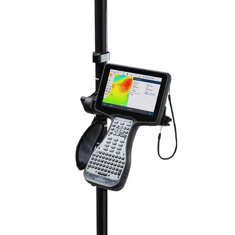 Spectra Geospatial Ranger 710 Data Collector on Pole with screen on