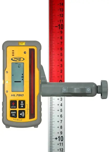 Spectra Precision HL760 Laser Receiver On Metric Rod