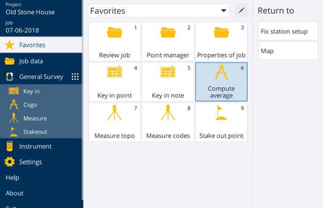 Spectra Geospatial Origin Survey Software favorites