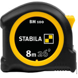 Stabila BM 100 Compact Tape Measure, 8m 26ft 30826