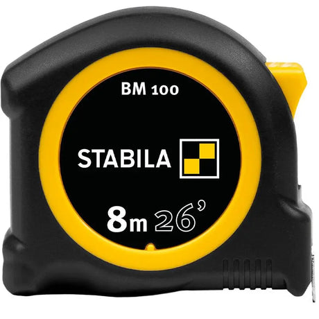 Stabila BM 100 Compact Tape Measure, 8m 26ft 30826