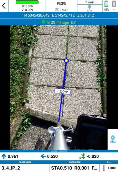 Stonex Cube-a v7 Field Software 40-450 GNSS Camera View