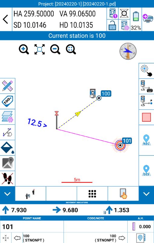 Stonex Cube-a Survey Field Software Total Station Stakeout 40-450663