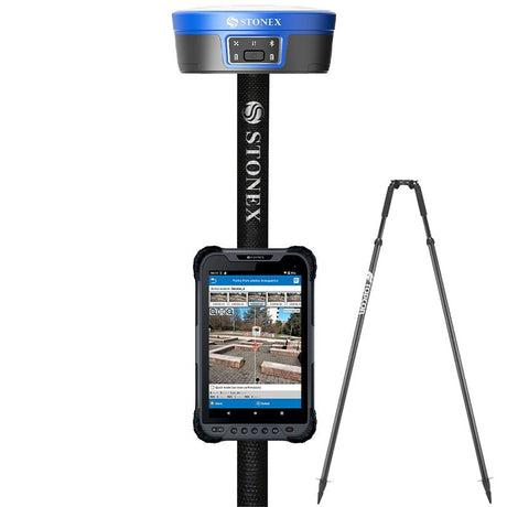 Stonex S1000 GNSS Receiver On Pole Rover Kit S80 Tablet