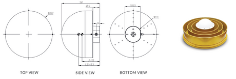 Stonex SA1500 GNSS Antenna 2D Choke Ring 30-357128 Schematics