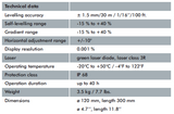 Stonex SPL1 Pipe Laser 472210-318 Data Sheet