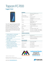 Topcon FC-700 Data Collector Data Sheet