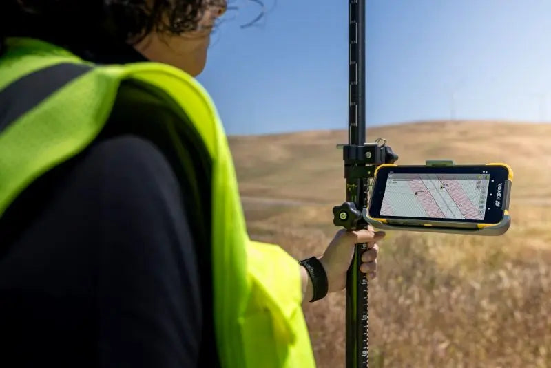 Topcon FC-700 Data Collector In the Field Landscape