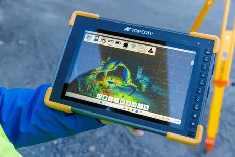 Topcon FT-100 Rugged Field Tablet In The Field