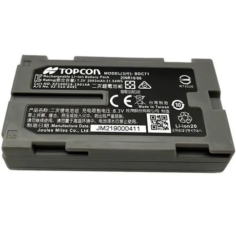 Topcon & Sokkia BDC71 Battery for total stations 1038705-01-SURSK Bottom