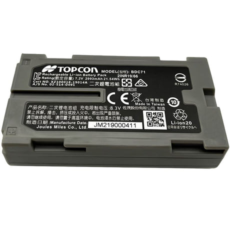 Topcon & Sokkia BDC71 Battery for total stations 1038705-01-SURSK Bottom