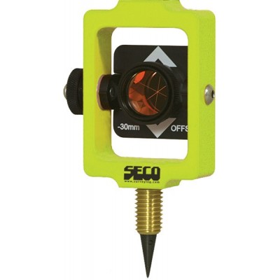 SECO 25 mm Stakeout Prism Assembly / 0 and -30 mm Offset – Flo Yellow