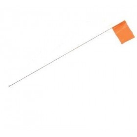 Keson STK21GO Glo-Orange Fluorescent Surveyor's Stake Flag 2-1/2" X 3-1/2", 21" wire, 100-lot bundle