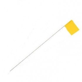 Keson STK21Y Std-Yellow Standard Surveyor's Stake Flag (2-1/2" X 3-1/2") 21" wire, 100-lot bundle